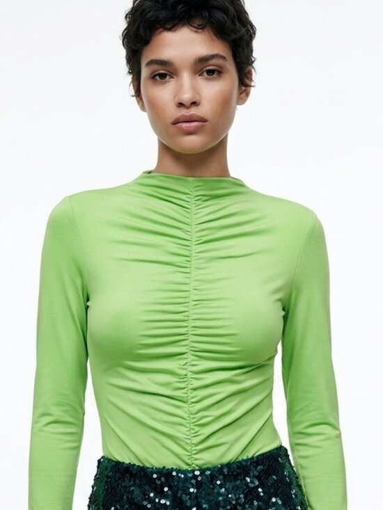 Zara Tops - Zara Ruched Bodysuit